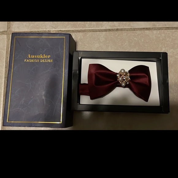 Men's Wedding Bow Ties Pre-tied for Groom, Groomsmen Bowties for Tuxedo Ausukler - Picture 9 of 9